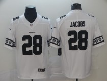 Men's Raiders #28 Josh Jacobs White 2019 Team Logo Cool Edition Stitched Jersey