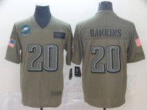Nike Eagles #20 Brian Dawkins 2019 Olive Salute To Service Limited Men Jersey