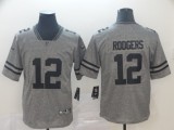 Nike Packers #12 Aaron Rodgers Gray Gridiron Vapor Limited Men Jersey