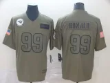Nike Rams #99 Aaron Donald 2019 Olive Salute To Service Limited Men Jersey