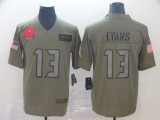 Nike Buccaneers #13 Mike Evans 2019 Olive Salute To Service Limited Men Jersey