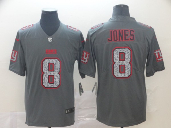 Nike Giants #8 Daniel Jones 2019 Gray Fashion Static Limited Men Jersey