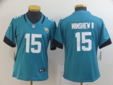 Women Nike Jacksonville Jaguars #15 Gardner Minshew II Teal Green Vapor Untouchable Limited Jersey