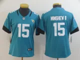 Women Nike Jacksonville Jaguars #15 Gardner Minshew II Teal Green Vapor Untouchable Limited Jersey