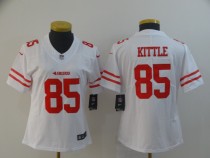 Women's Nike San Francisco 49ers #85 Kittle White Vapor Untouchable Limited Jersey