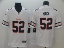 Men's Chicago Bears #52 Khalil Mack White 2019 Team Logo Cool Edition Stitched Jersey