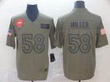 Nike Broncos #58 Von Miller 2019 Olive Salute To Service Limited Men Jersey