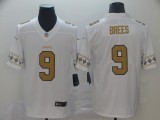 Men's New Orleans Saints #9 Drew Brees White 2019 Team Logo Cool Edition Jersey