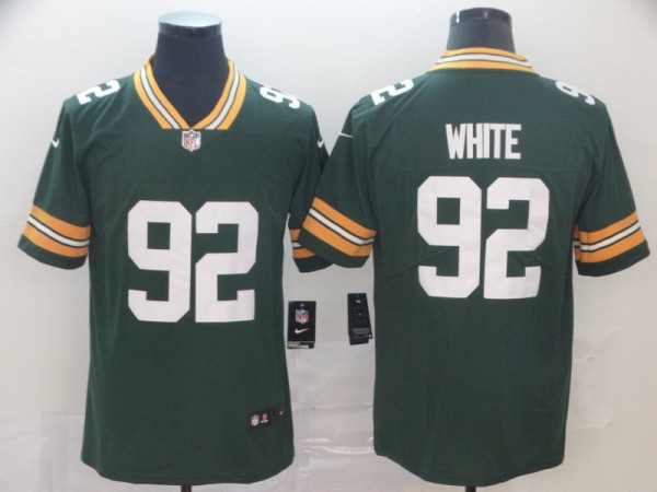 NFL Green Bay Packers #92 White Green Vapor Untouchable Player Nike Limited Stitched Jersey