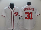 MLB Men's Washington Nationals #31 Max Scherzer White Game Stitched Jersey