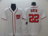 MLB Men's Washington Nationals #22 Juan Soto White Game Stitched Jersey