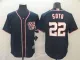 MLB Men's Washington Nationals #22 Juan Soto Blue Game Stitched Jersey