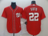 MLB Men's Washington Nationals #22 Juan Soto Red Game Stitched Jersey