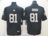 Nike Oakland Raiders #81 Brown Black Vapor Untouchable Limited Jersey