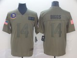 Men's Minnesota Vikings #14 Stefon Diggs 2019 Camo Salute To Service Limited Jersey