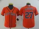 Youth MLB Houston Astros #27 Altuve Orange Game Jersey