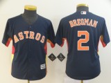 Youth Houston Astros #2 Bregman Blue Game MLB Jersey