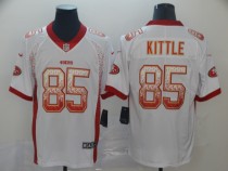 Men's San Francisco 49ers #85 George Kittle White 2019 Drift Fashion Color Rush Limited Jersey