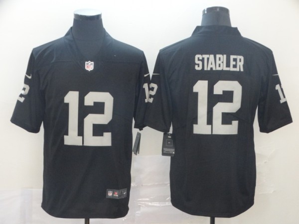 Nike NFL Raiders #12 Stabler Black Vapor Untouchable Limited Stitched Jersey