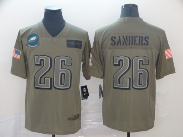 Men's Philadelphia Eagles #26 Miles Sanders 2019 Camo Salute To Service Limited Jersey