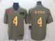 Men's Houston Texans #4 Deshaun Watson 2019 Olive/Gold Salute To Service Limited Jersey