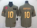 Men's Houston Texans #10 DeAndre Hopkins 2019 Olive/Gold Salute To Service 