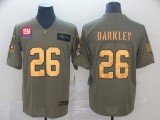 Men's New York Giants #26 Saquon Barkley 2019 Olive/Gold Salute To Service Limited Jersey