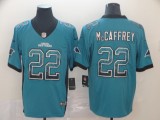 Men's Carolina Panthers #22 Christian McCaffrey Blue Drift Fashion Color Rush Limited  Jersey