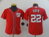 Youth Washington Nationals #22 Juan Soto Red MLB Jersey