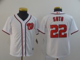 Youth Washington Nationals #22 Juan Soto White MLB Jersey