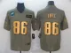 Men's Philadelphia Eagles #86 Zach Ertz 2019 Olive/Gold Salute To Service Limited Jersey