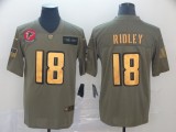 Men's Cincinnati Bengals #18 A.J. Green 2019 Olive/Gold Salute To Service Limited Jersey