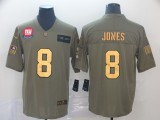 Men's Baltimore Ravens #8 Lamar Jackson 2019 Olive/Gold Salute To Service Limited Jersey