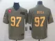 Men's San Francisco 49ers #97 Nick Bosa 2019 Olive/Gold Salute To Service Limited Jersey