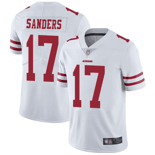  Men's San Francisco 49ers #17 Emmanuel Sanders 100th Season White Vapor Untouchable Limited Jersey