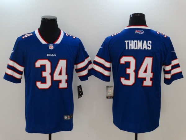 Men's Nike Buffalo Bills #34 Thomas Royal Blue Team Color Vapor Untouchable Limited Jersey