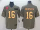 Men's San Francisco 49ers #16 Joe Montana 2019 Olive/Gold Salute To Service Limited Jersey