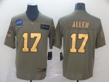 Men's Buffalo Bills #17 Josh Allen 2019 Olive/Gold Salute To Service Limited Stitched NFL Jersey