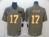 Men's Buffalo Bills #17 Josh Allen 2019 Olive/Gold Salute To Service Limited Stitched NFL Jersey