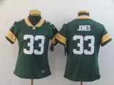 Women NFL Green Bay Packers #33 Jones Green Vapor Untouchable Limited Jersey