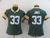Women NFL Green Bay Packers #33 Jones Green Vapor Untouchable Limited Jersey