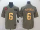 Men's Cleveland Browns #6 Baker Mayfield 2019 Olive/Gold Salute To Service Limited Jersey