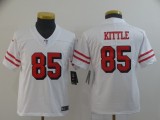 Youth Nike San Francisco 49ers #85 Kittle White Color Rush Limited Jersey