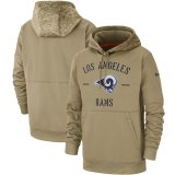 Nike Los Angeles Rams Nike Khaki 2019 Salute to Service Therma Pullover Hoodie