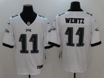 Mens NFL Philadelphia Eagles #11 Wentz White Vapor Untouchable Limited Player Jersey