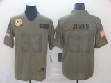 Men's Green Bay Packers #33 Aaron Jones 2019 Camo Salute To Service Limited Jersey