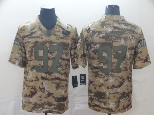 NikeSan Francisco 49ers #97 Nick Bosa Camo Salute to Service Limited Jersey