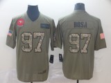 Men's San Francisco 49ers #97 Nick Bosa 2019 Olive/Camo Salute To Service Limited Jersey