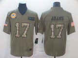 Men's Green Bay Packers #17 Davante Adams 2019 Olive/Camo Salute To Service Limited Jersey