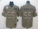 Men's Dallas Cowboys #55 Leighton Vander Esch 2019 Olive/Camo Salute To Service Jersey